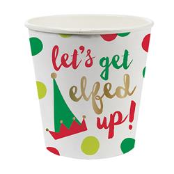 Picture of Christian Brands 10-04358-001 4 oz Paper Shot Cups - Lets Get Elfed Up  Pack of 12