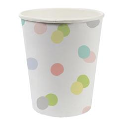 Picture of Christian Brands 10-03906-001 8 oz Paper Cup - Baby Dots Pack of 12