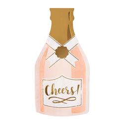 Picture of Christian Brands 10-04032-001 Shaped Napkins - Cheers Bottle  Pack of 12