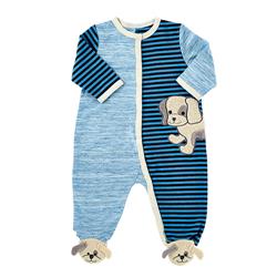 Picture of Christian Brands D4698 Puppy Footie Pajamas  0-3 MonthsPack of 2