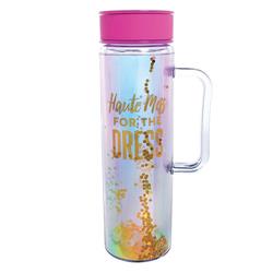 Picture of Christian Brands 10-06466-011 20 oz Double Wall Mason Bottle with Gold Confetti  Haute Mess for the DressPack of 6