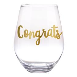 Picture of Christian Brands 10-07029-033 30 oz Stemless Jumbo Wine Glass  Clear - CongratsPack of 6
