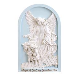 Picture of Christian Brands HS131 Guardian Angel Wall Plaque, Boy - Blue