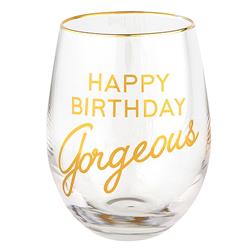 Picture of Christian Brands G2538 17 oz Stemless Wine Glass  Birthday GorgeousPack of 4