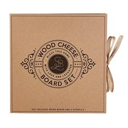 Picture of Christian Brands G2041 Bless Wood Cheese Board SetPack of 2