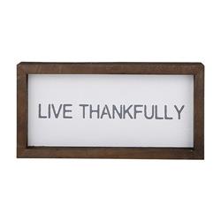 Picture of Christian Brands G2085 7 x 14 in. Face to Face Small Word Live Thankfully Framed Board