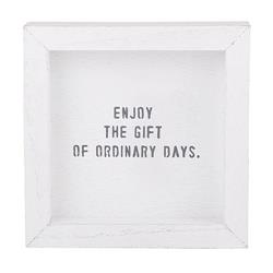 Picture of Christian Brands G3067 6 x 6 in. Face to Face Petite Word Enjoy The Gift of An Ordinary Day Framed BoardPack of 2