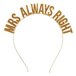 Picture of Christian Brands 10-06447-018 Mrs Always Right HeadbandPack of 6