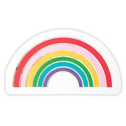 Picture of Christian Brands 10-05580-263 Jumbo Diecut Shaped Stache Napkins  Rainbow - Large  Pack of 12