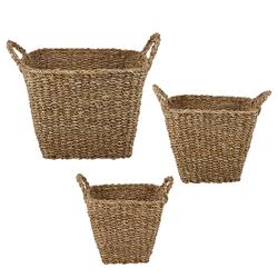 Picture of Christian Brands AMR402 13 in. Square Basket with Handles  Brown &amp; Beige - Pack of 2