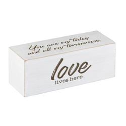 Picture of Christian Brands G4915 8 x 3 in. Shelf Just Be &amp; Message Love Together BlocksPack of 2