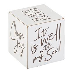 Picture of Christian Brands G4905 3 x 3 in. Said Quote Cubes Inspirational &amp; It Is Well Tabletop Well or BlocksPack of 2