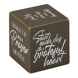 Picture of Christian Brands G4906 3 x 3 in. Said Quote Cubes Inspirational &amp; Grateful Heart Tabletop Well or BlocksPack of 2