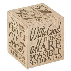 Picture of Christian Brands G4907 3 x 3 in. Said Quote Cubes Inspirational &amp; with God Tabletop Well or BlocksPack of 2