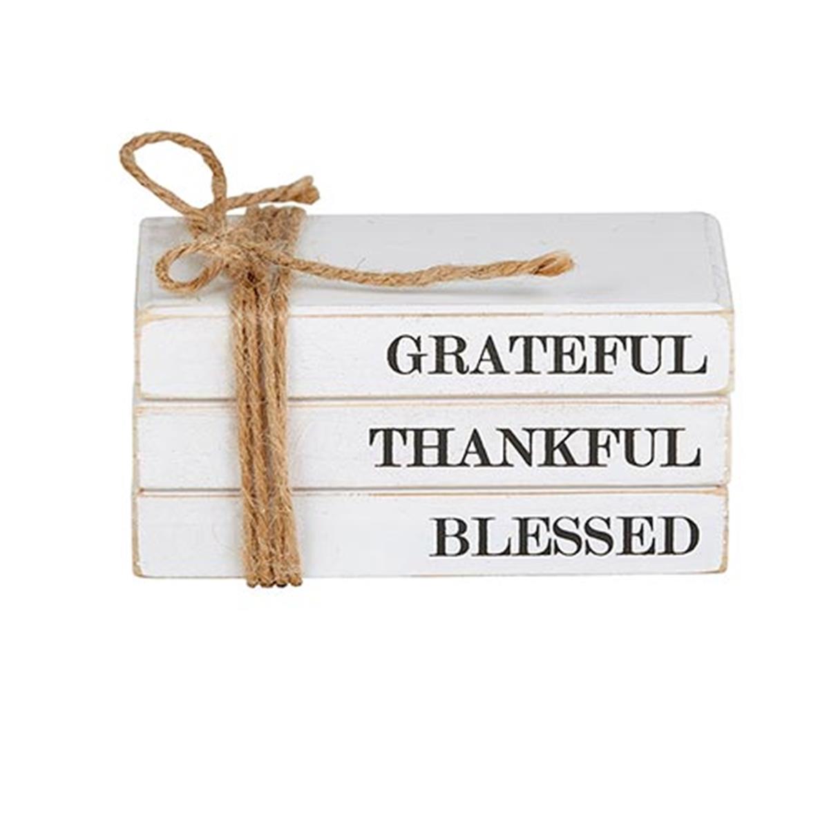 Picture of Christian Brands G4920 5 x 2.25 x 3.375 in. Stacked Grateful Thankful Blessed Blocks BookPack of 2