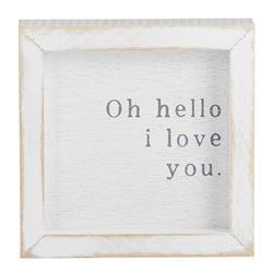 Picture of Christian Brands G5449 Face to Face Petite Word Board Wood Art - Oh HelloPack of 2