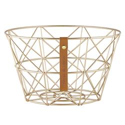 Picture of Christian Brands F4553 12 x 12 in. Round Metallic Basket - Gold &amp; BrownPack of 2