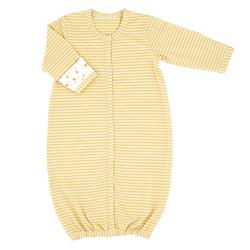 Picture of Christian Brands G2172 Stripe Gown  Gold Star - New BornPack of 2