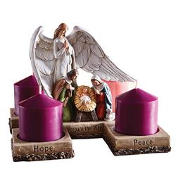 D3058 10 in. Nativity Advent Candleholder