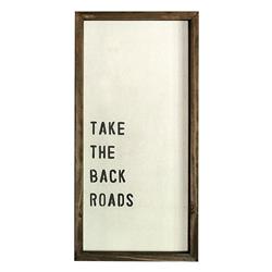Picture of Creative Brands J2283 14 x 27 in. Face To Face Word Board - Take The Back Roads Framed Wall Art