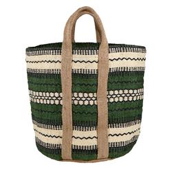 Picture of Creative Brands J2671 17 x 14.5 in. Jute Basket Bag&#44; Green