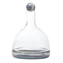 Picture of Creative Brands J2527 7.5 x 6 in. Marble & Glass Wine Carafe&#44; Grey