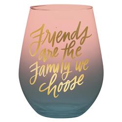 10-04859-449 30 oz Thimblepress x Slant - Thanksgiving Jumbo Stemless Wine Glass - Friends Family -  Creative Brands