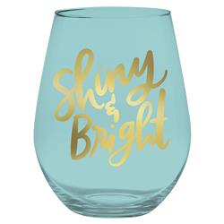 Picture of Creative Brands 10-04859-451 30 oz Thimblepress x Slant - Traditional Holiday Jumbo Stemless Wine Glass - Shiny Bright