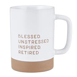 Picture of Creative Brands J6184 17 oz Inspired, Retired Ceramic Mug - Signature - Blessed, Unstressed