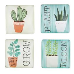 Picture of Creative Brands J6061 1.5 x 0.5 in. Plant Lady Square Magnets Set - Plant & Grow - Set of 4