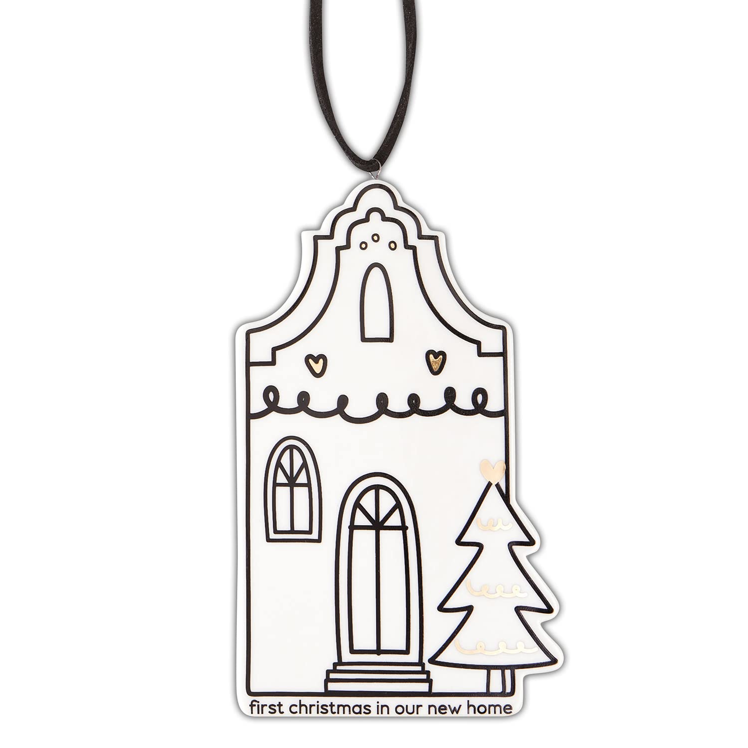 J6938 3 x 5 in. Ceramic Ornament - First Home