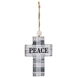 7 in. Spiritual Harvest Peace Plaid Cross