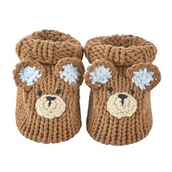 Picture of Creative Brands D4718 Brown Bear - Newborn Knit Booties&#44; 3 Months
