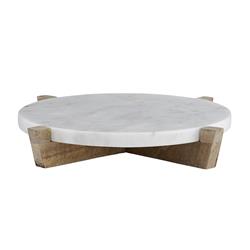 Picture of Creative Brands F2834 11 in. Marble & Natural Wood Stand
