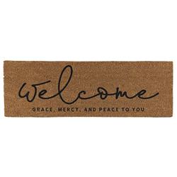 Creative Brands G2491 30 x 10 in. Santa Barbara Design Studio Welcome Grace Mercy Peace to You Door Mat