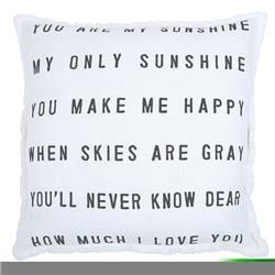 26 in. Face To Face youre my Sunshine Square Sofa Pillow