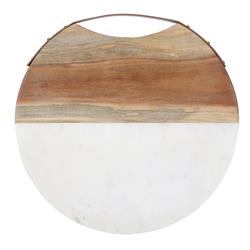 Picture of Creative Brands G2729 14 in. Acacia Wood & Marble Cheese Board
