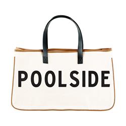 20 x 11 in. with 6 in. Gusset Canvas Tote - Poolside