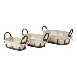 Picture of Creative Brands AMR601 Metal & Fabric Baskets - Set of 3