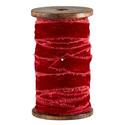 Picture of Creative Brands G5742 10 Yards Frayed Velvet Spool&#44; Red