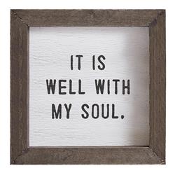 Picture of Creative Brands G5738 6 in. Face To Face It Is Well with My Soul Petite Square Word Board