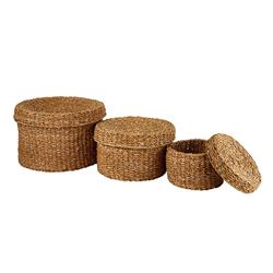 Picture of Creative Brands AMR745 Round Box with Lid Basket - Set of 3