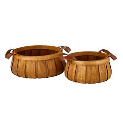 Picture of Creative Brands AMR789 Wooden Chip Basket - Set of 2