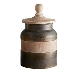 Picture of Creative Brands AMR895 6 x 10 in. Metal & Wood 2 Tone Jar&#44; Small