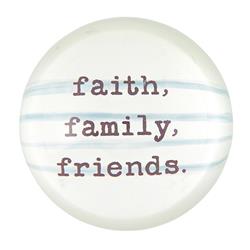 Picture of Creative Brands J1417 3 in. Dia. Glass Dome Paperweight - Faith Family
