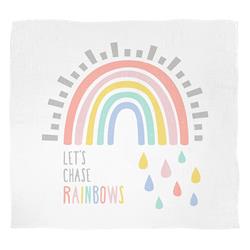 Picture of Creative Brands J1792 45 x 45 in. Rainbow Collection Swaddle Blanket - Lets Chase Rainbows