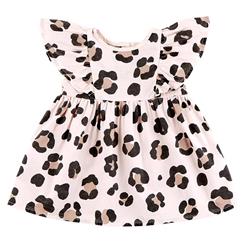 Picture of Creative Brands J1746 3-6 Months Cheetah Collection Flutter Sleeve Dress - Cheetah&#44; 3-6 Month