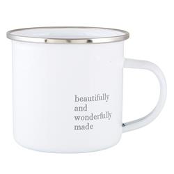 Picture of Creative Brands J1709 3 x 2.75 in. Face To Face Enamel Keepsake Cup - Wonderfully Made