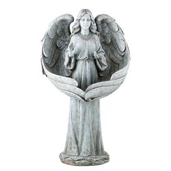 J5590 21.25 in. Avalon Gallery Angelic Bird Feeder Statue