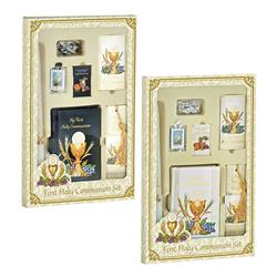 Picture of Christian Brands D1076GIRL Sacred Tradition Bread of Life Deluxe First Communion Boxed Set&#44; White